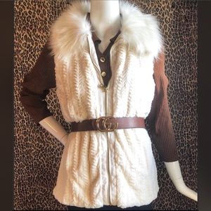 Andrew Marc Faux Fur Vest